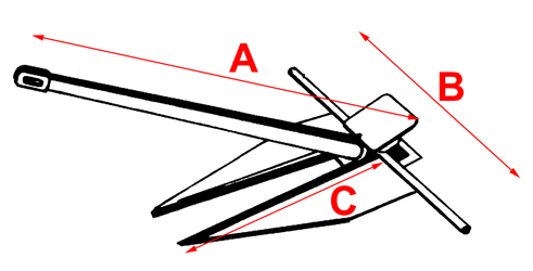 Fluke anchor dimensions