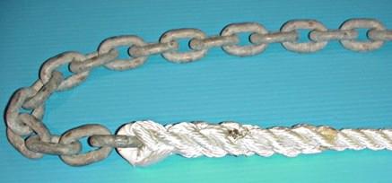 Image of a rope and chain combination.