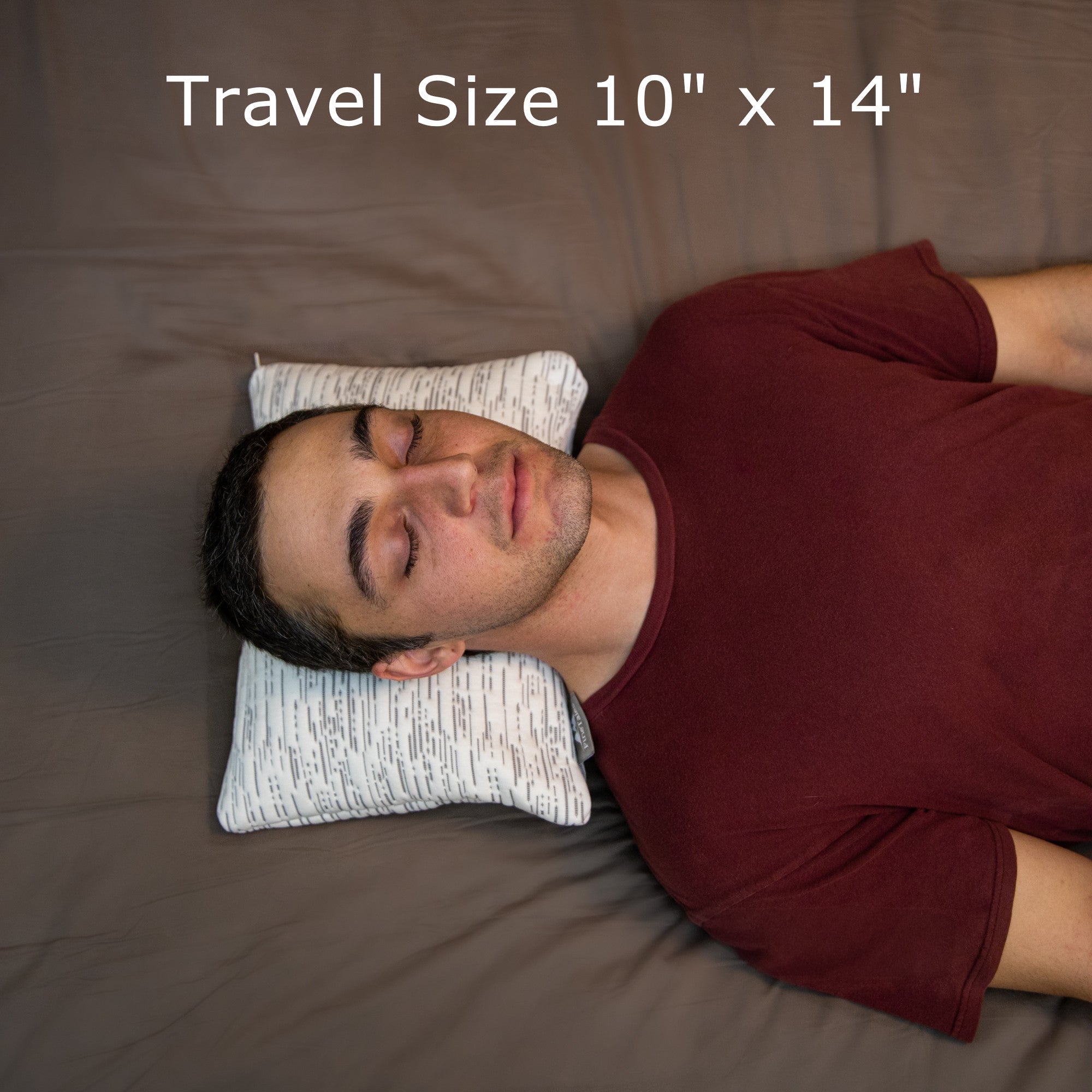 Buckwheat Pillow Size Guide - Travel Size 10 inches x 14 inches