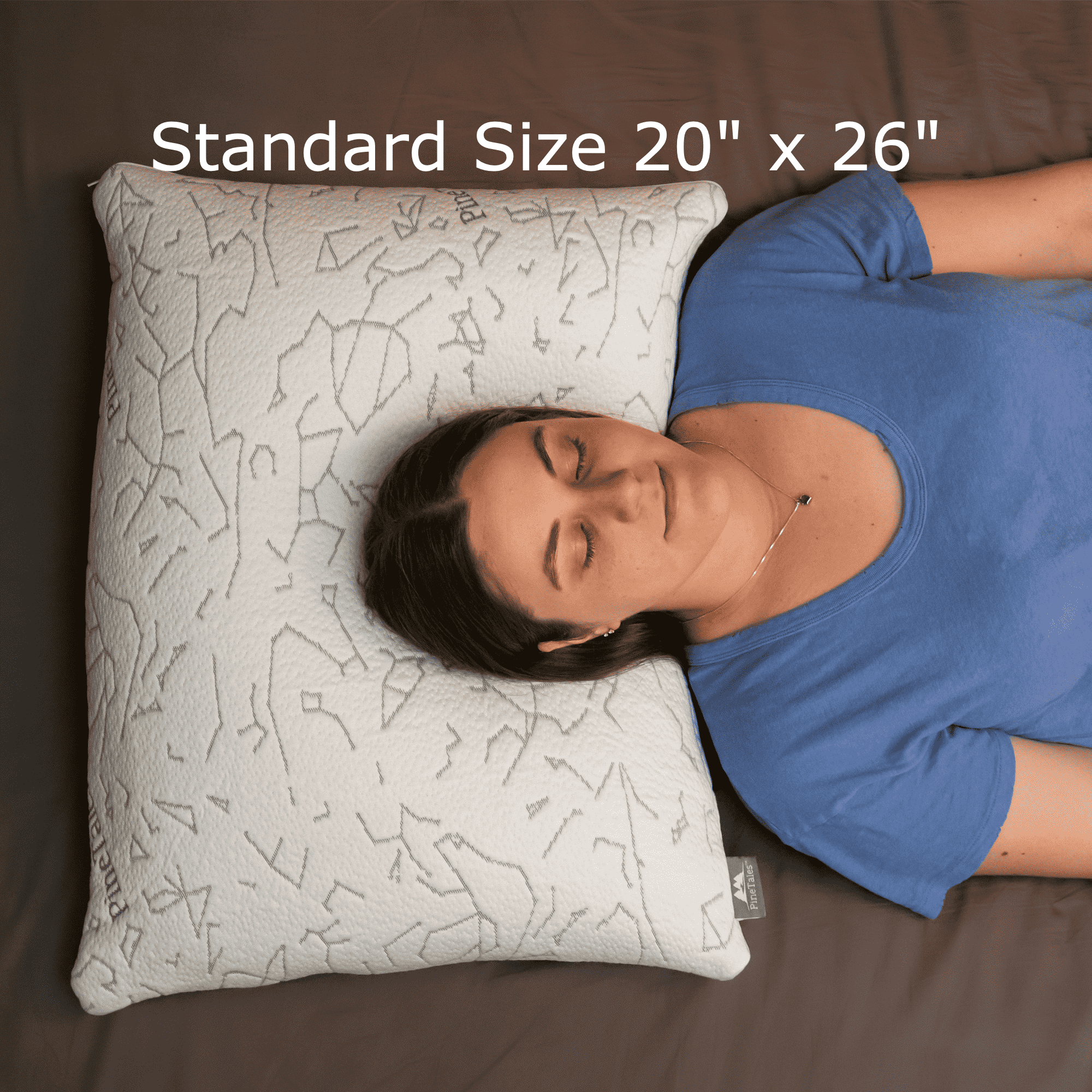 Buckwheat Pillow Size Guide - Standard Size 20 inches x 26 inches - Woman