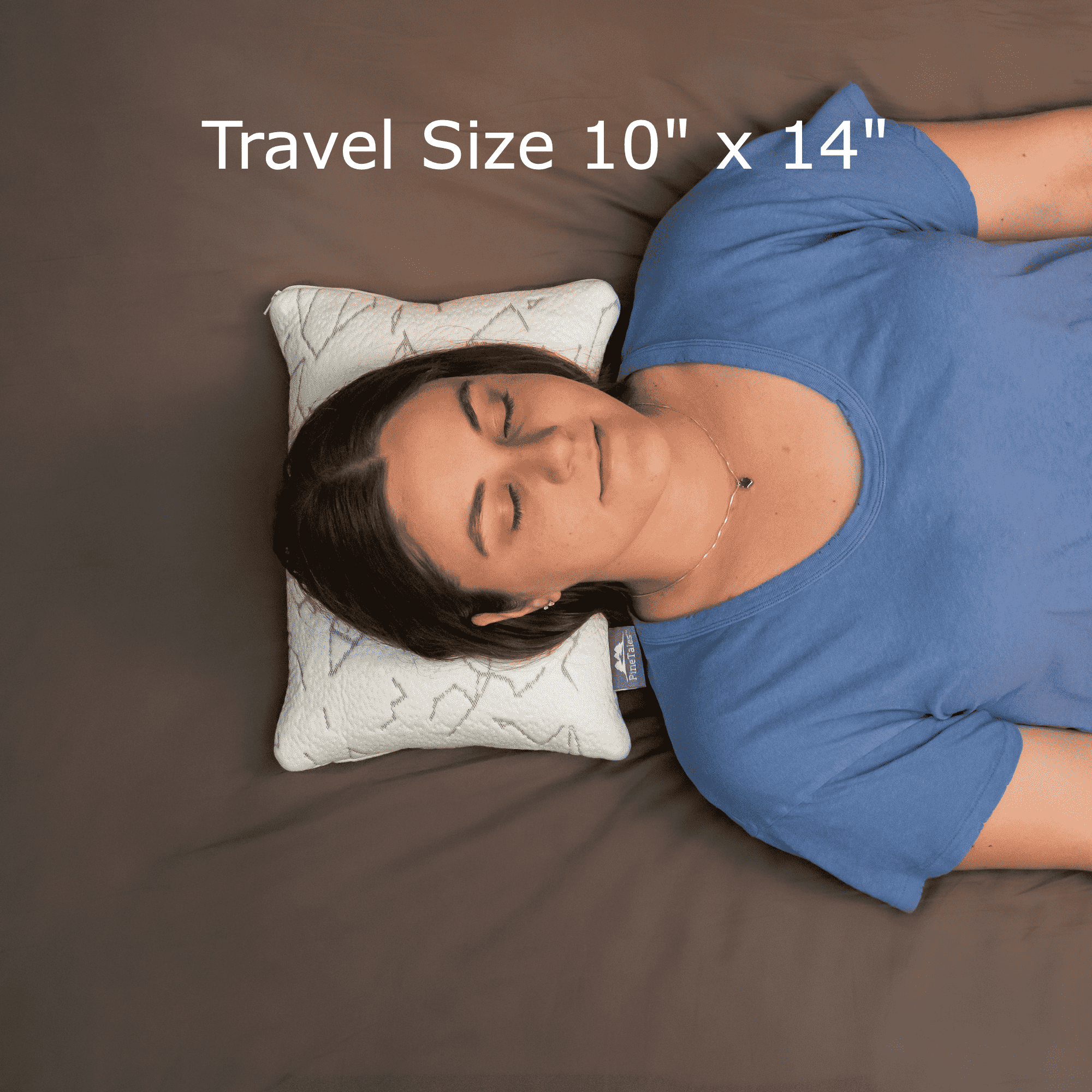Buckwheat Pillow Size Guide - Travel Size 10 inches x 14 inches - Woman