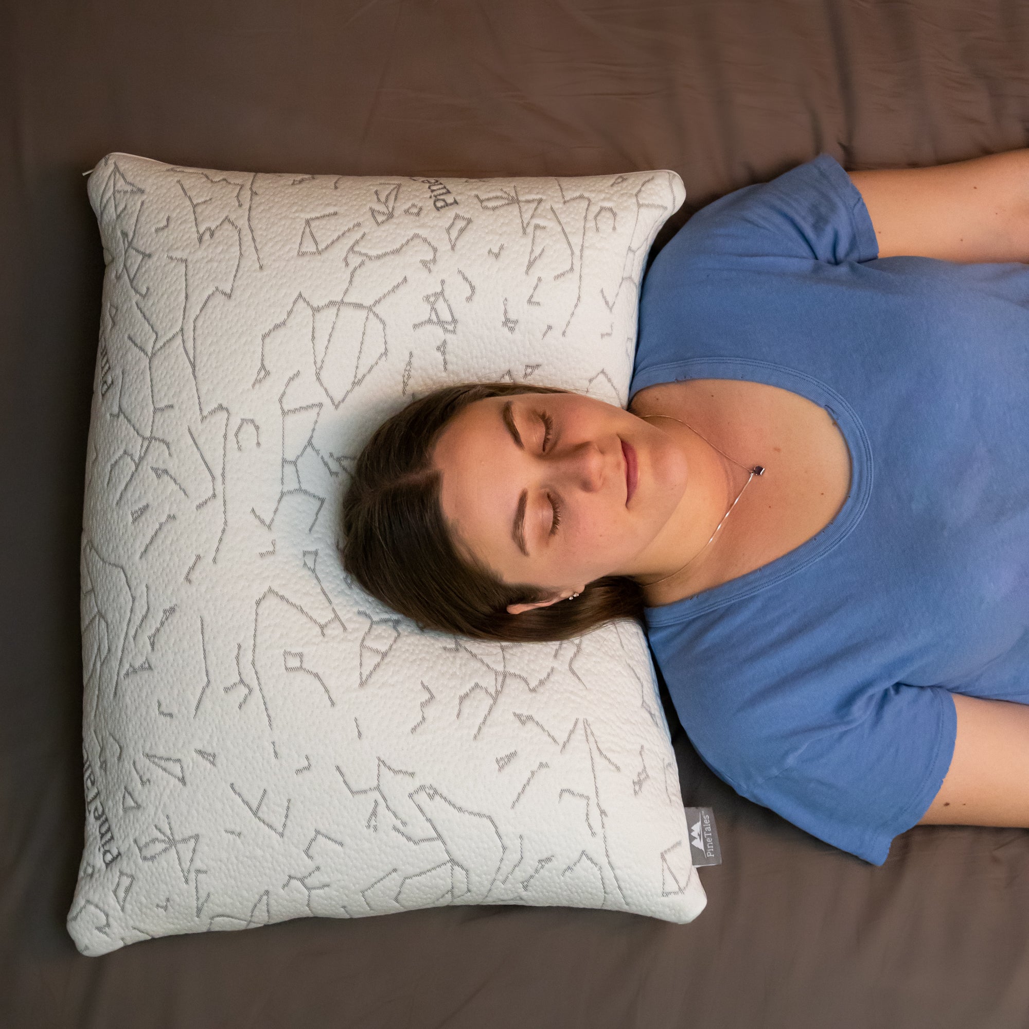 Young Woman Sleeping on Standard Size Buckwheat Pillow