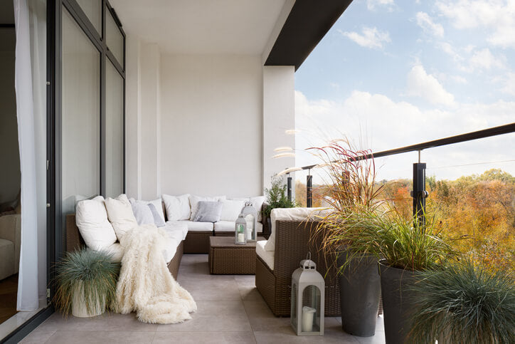 Air out your buckwheat pillow on balcony or patio