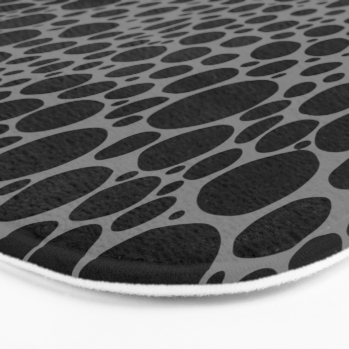 Bath Mat Black And Gray Bubbles Castle Of Joy