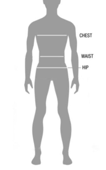 visual of how to measure for men's wardrobe and jackets