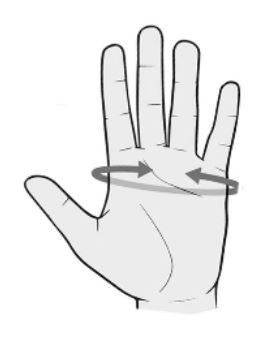 visual for how to measure hand for gloves and mittens