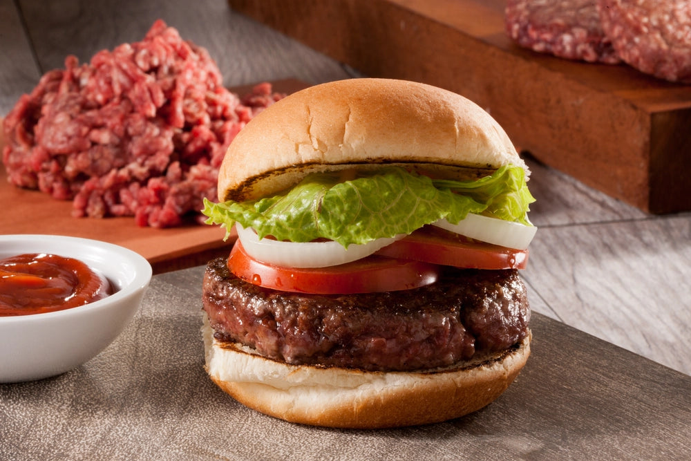 grass-fed ground beef hamburger