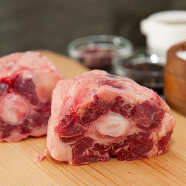 raw grass-fed oxtail from local farm