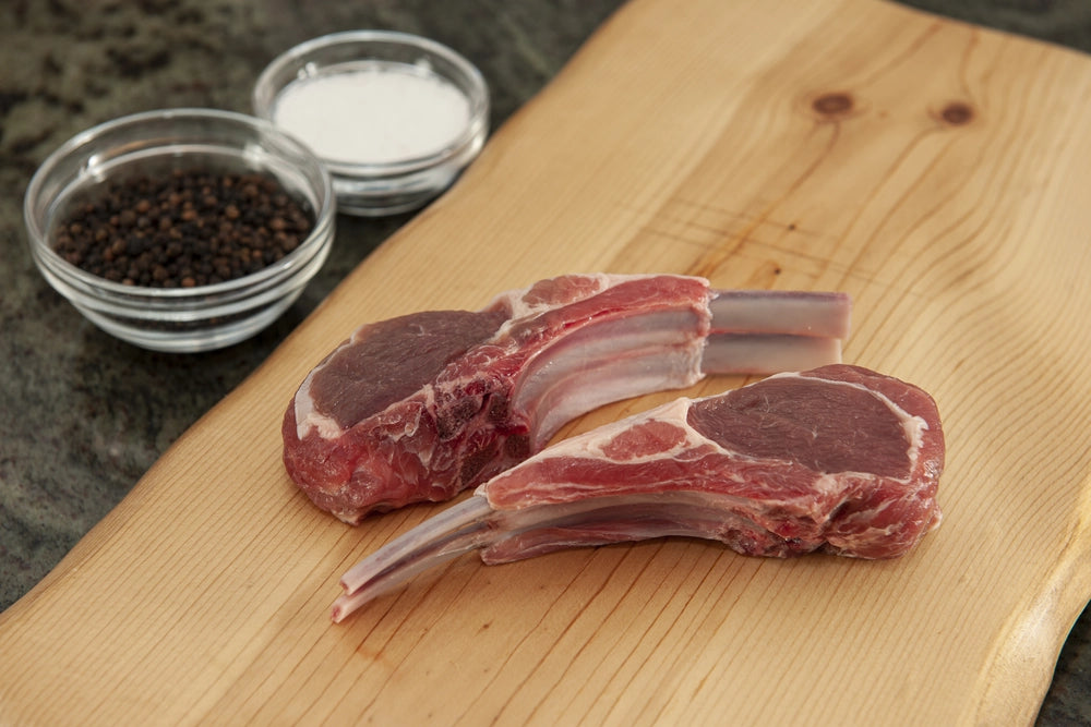 raw lamb rib chops