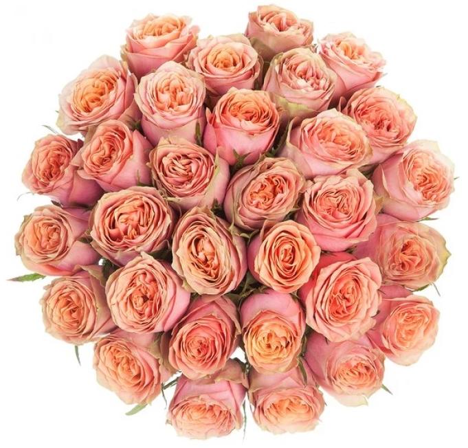 Peach Roses Bouquet. Flowers delivery in UK – Flowers Box London