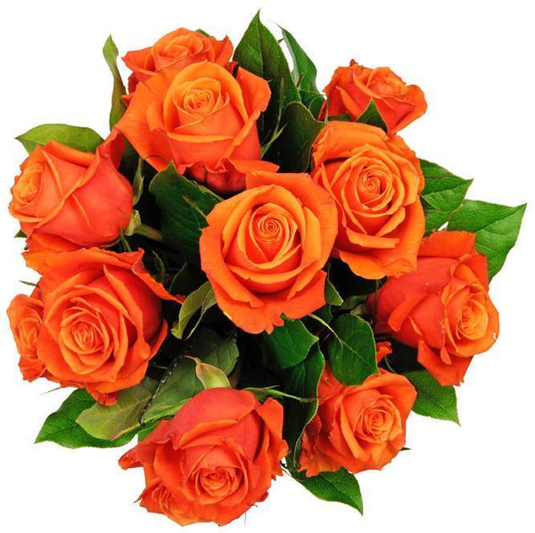 Orange Roses With Greenery Bouquet Flowers Box London