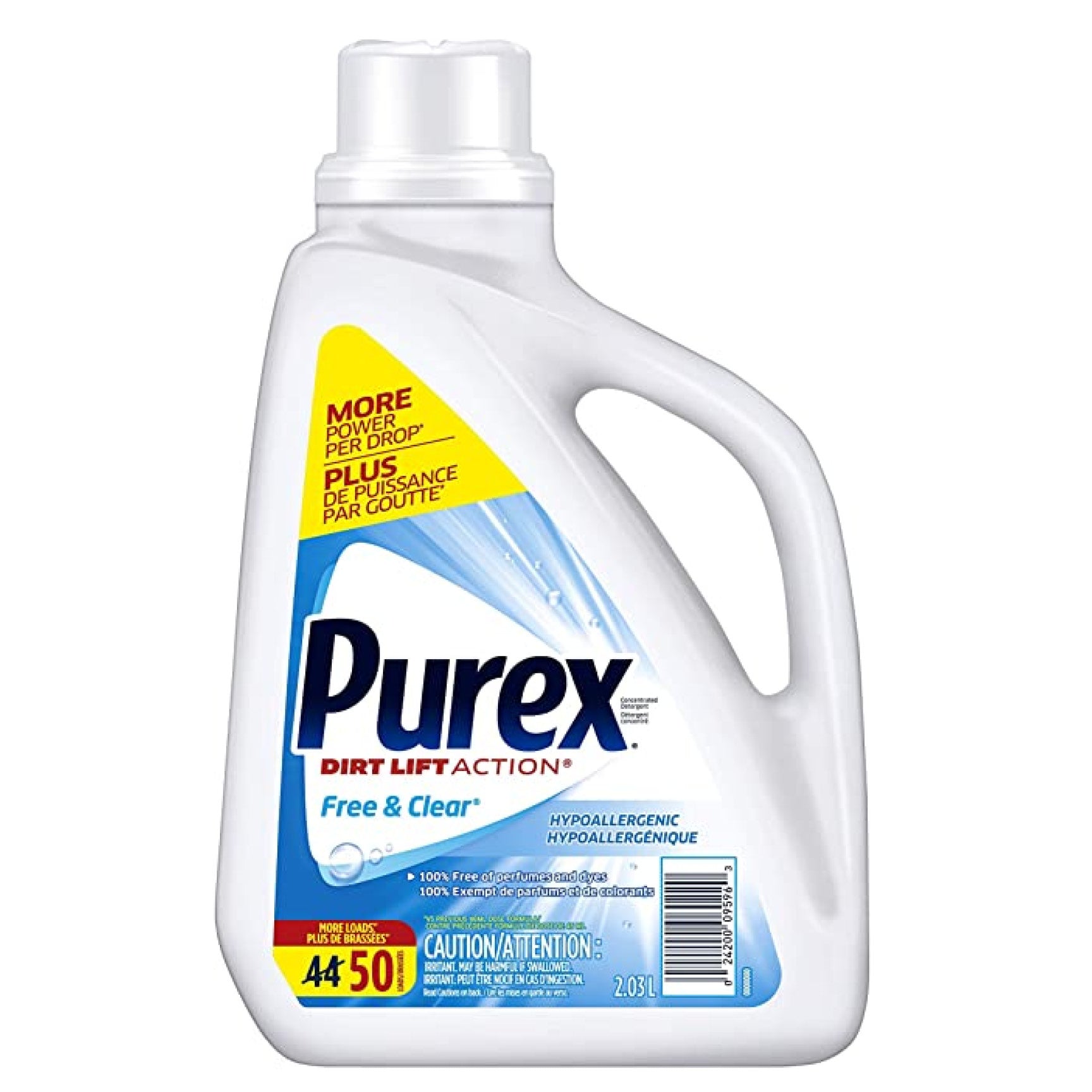 Purex Free & Clear Sensitive  Skin Detergent, 2.03 L