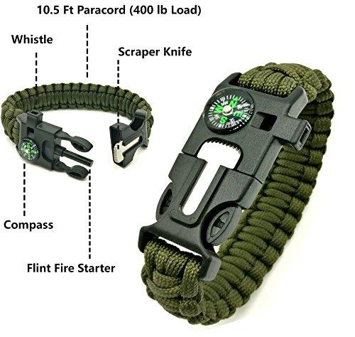 hiking outdoor emergency survival bracelet