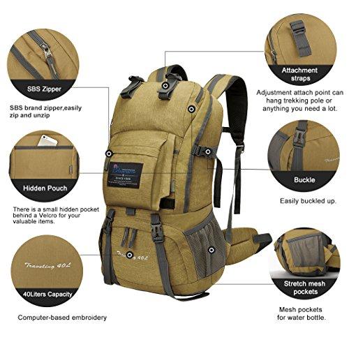 mountaintop 40l hiking backpack for outdoor camping