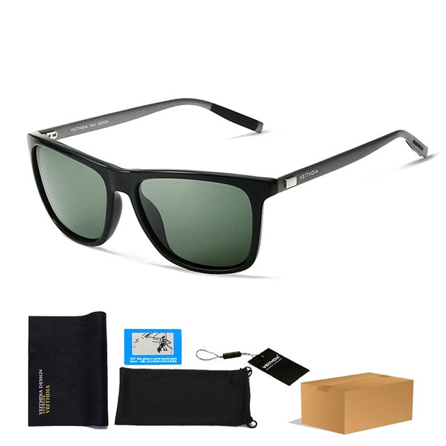 VEITHDIA Brand Unisex Retro Aluminum+TR90 Square Polarized Sunglasses Lens Vintage Eyewear Accessories Sun Glasses For Men/Women