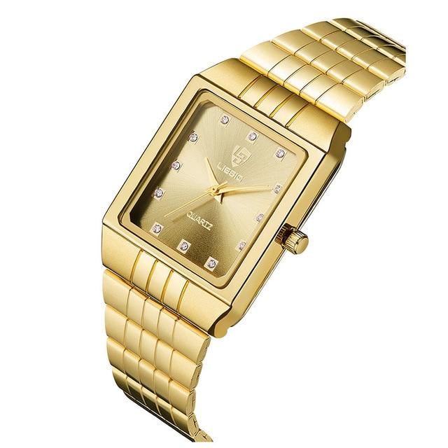 SKMEI Golden Quartz Watch Men Women Watches relogio masculino Top Luxury Gold Bracelet Wrist Watches Steel Female Male Clock