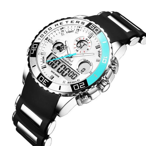 mens rubber led watch