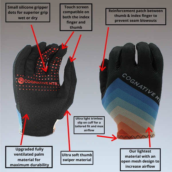 Retro Summer Mountain Bike Gloves