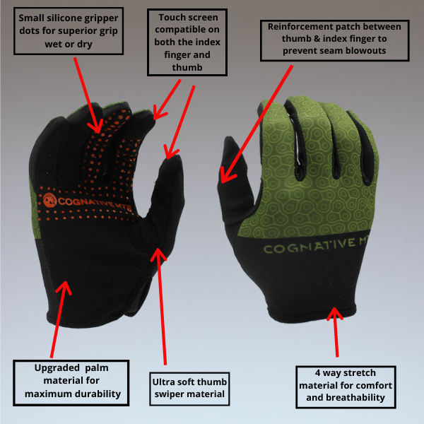 Green Mountain Bike Gloves