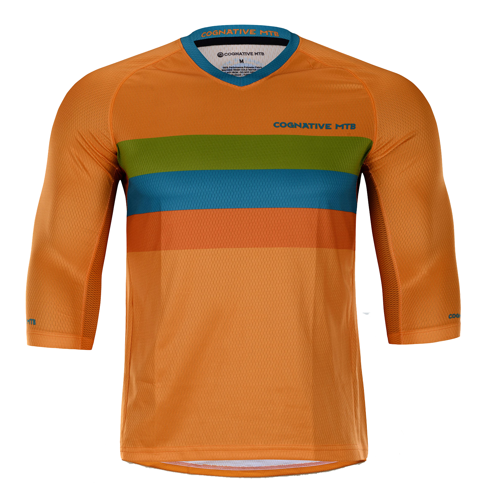 Montgomery Verward Malen 3//4 Sleeve Men's Mountain Bike Jersey - Orange MTB Jersey - Cognative MTB®