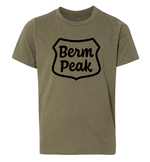 berm-peak-ranger-logo-youth-shirt-military-green