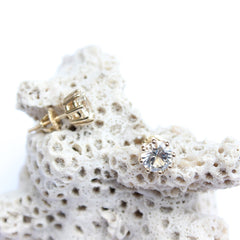 white sapphire earring