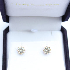 white sapphire earring