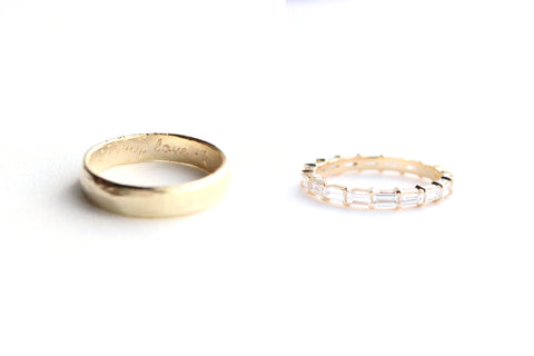 18k gold diamond wedding rings