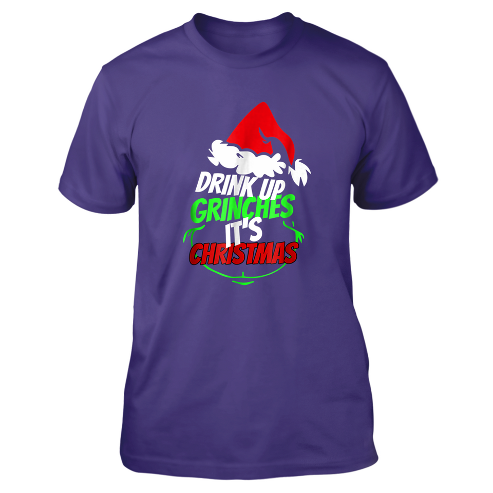 Fun Holiday Drink Up Grinches It's Christmas Shirt - New Wave Tee