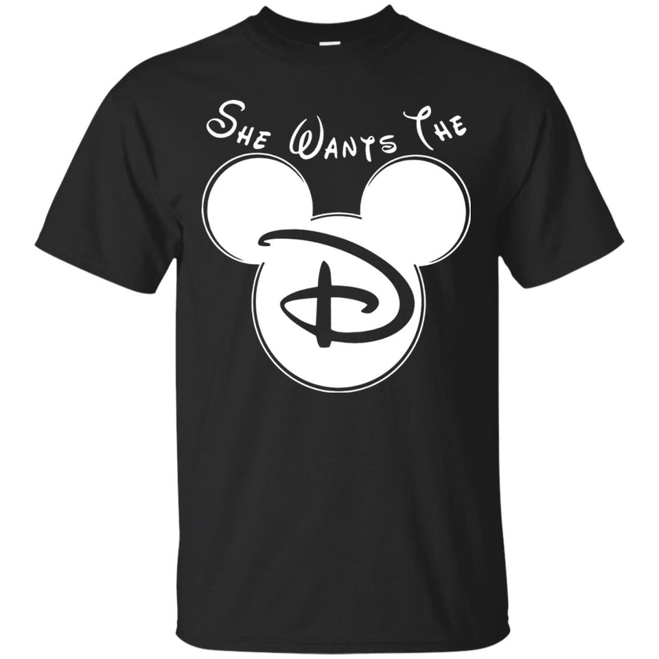 she wants the d disney shirt