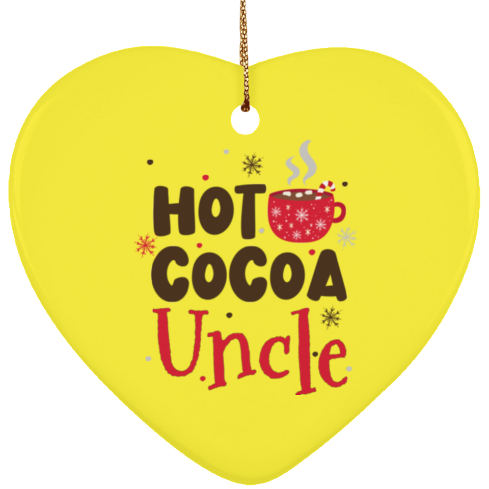 Hot Cacoa Family Christmas Uncle Ceramic Ornament - New Wave Tee
