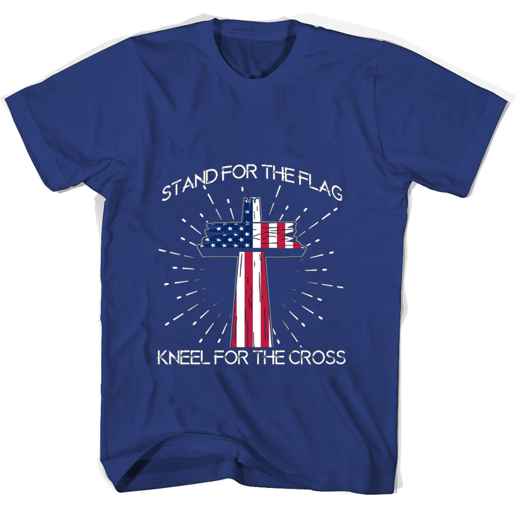 “Stand For Flag, Kneel For Cross T-Shirts: Show Your Patriotism & Faith”