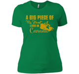 A Big Piece Of My Heart Lives In Canada T Shirts - New Wave Tee