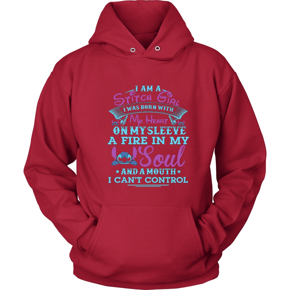 I Am A Stitch Girl I Was Born With My Heart On My Sleeve T Shirts