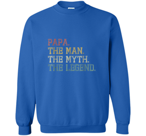 Mens Papa Man Myth Legend T Shirt Cool Gift Father Dad Tee - New Wave Tee