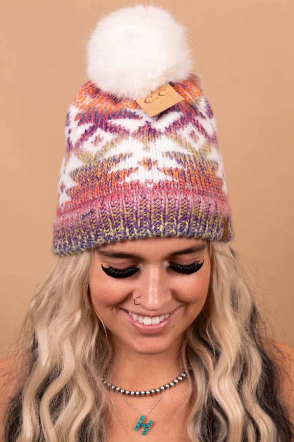 Pink Leopard Knit Beanie — Santa Fe Momma Boutique