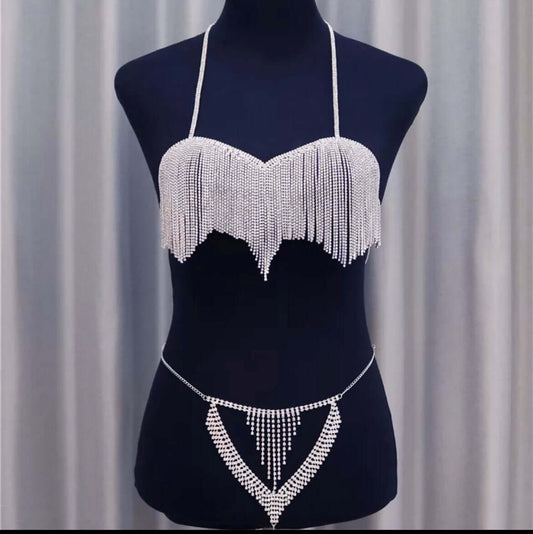 WISHKAA.COM on X: Body Jewelry Rhinestone Bra thong set Women Body Chain  Top bottom $ 36.99 USD #anniversarygift #chainnecklace #bralette  #wishkaacom #bodyjewelry #bodybralette 💯 💯 💘  / X