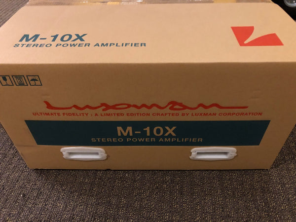 Luxman M-10X sealed box prior to opening