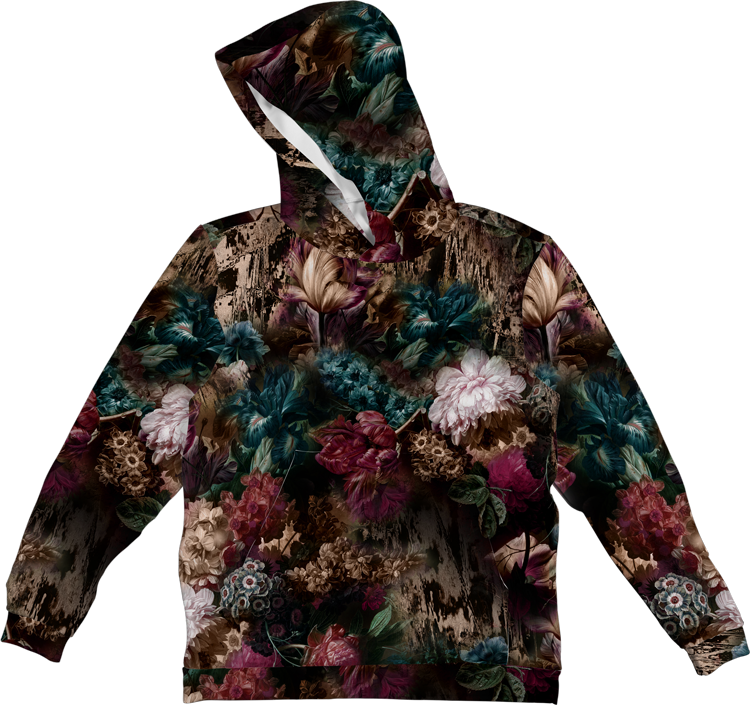 winter floral hoodie