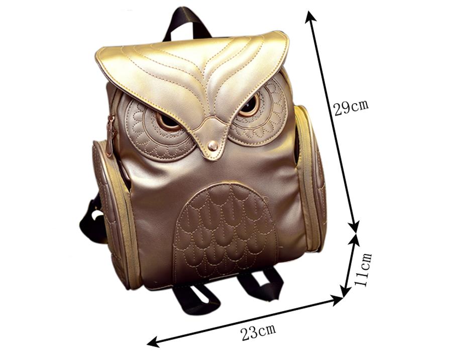 leather owl backpack