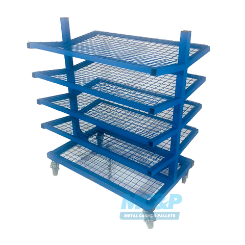 Pipe and Rod Racking Stillage with Mesh Shelves