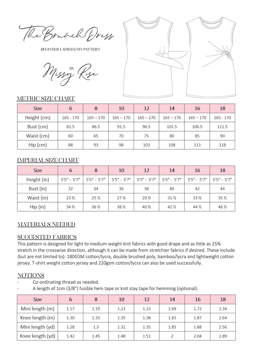 Missy Rose Brunch Dress - Bundle – Fabric By Missy Rose