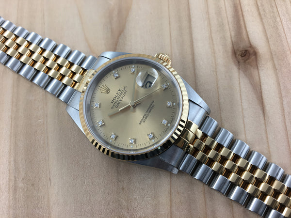 rolex oyster perpetual datejust 18k 72200