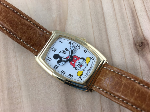 Vintage Seiko Mickey Mouse 60th Anniversary Gold-plated Tonneau Quartz |  Back In Time International ...