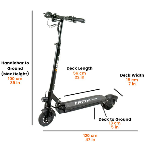 EMOVE Touring Parts and Dimensions