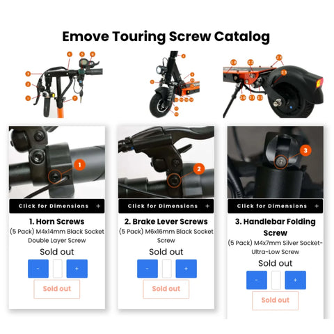 EMOVE Touring Screw Catalog 