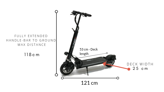 EMOVE Cruiser Electric Scooter Dimensions