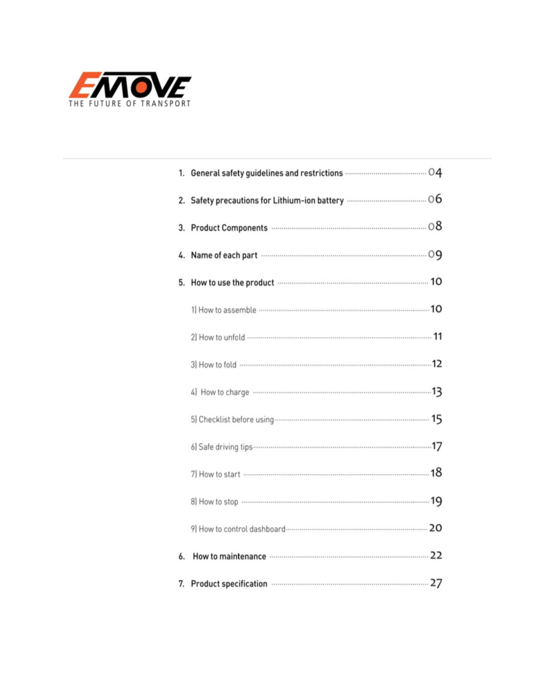 emove cruiser electric scooter user manual