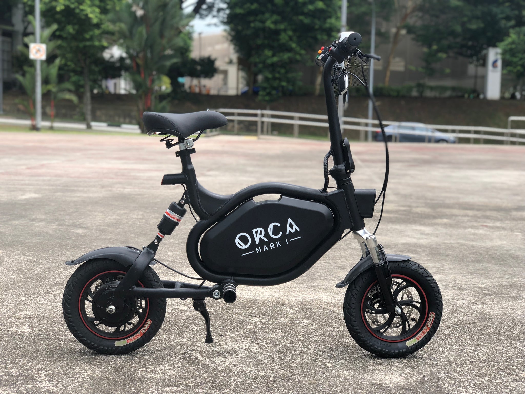 orca mark i electric scooter full side view