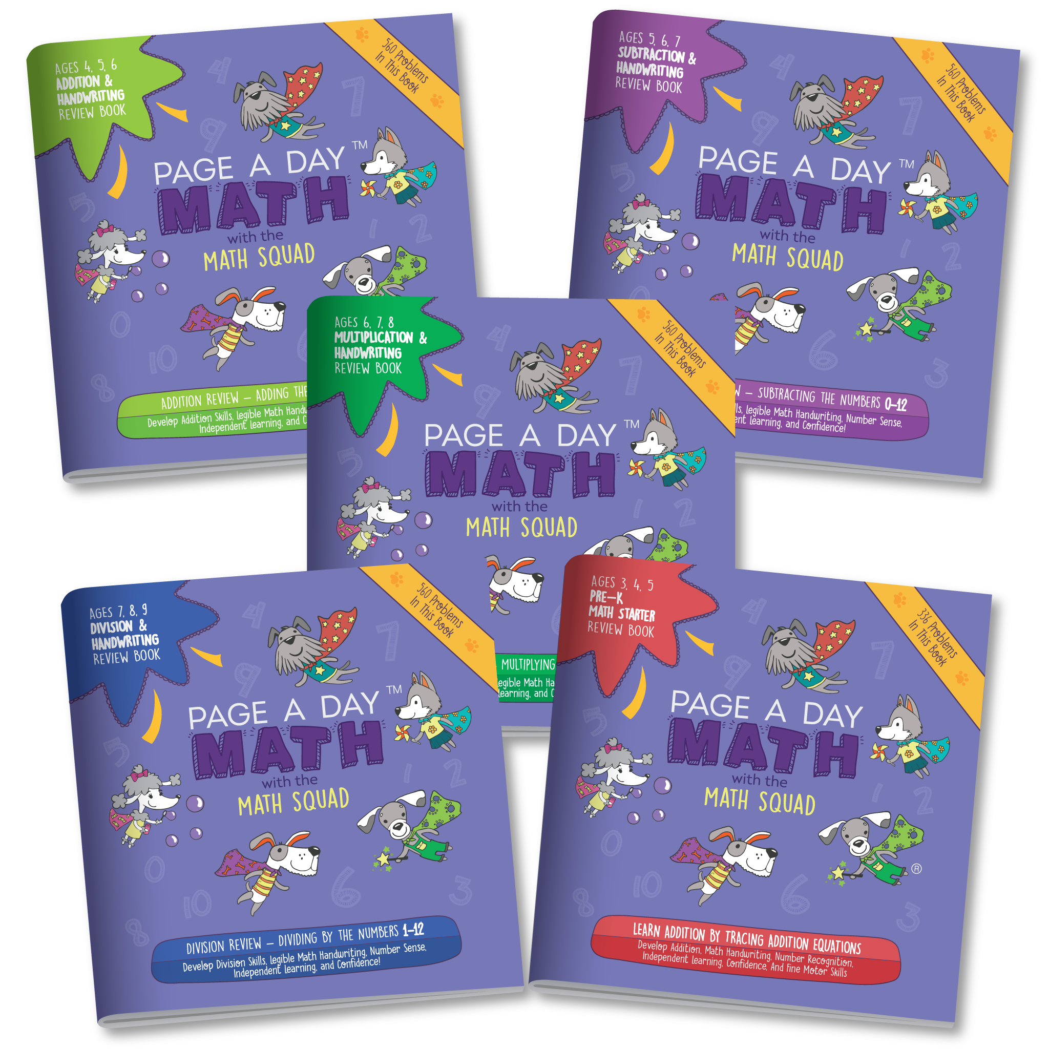 Review Book Bundle: PreK Addition Subtraction Multiplication &Division ...